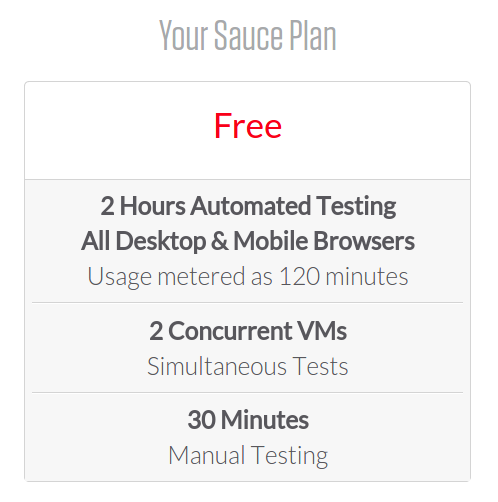 Sauce Labs  Sign Up for Free